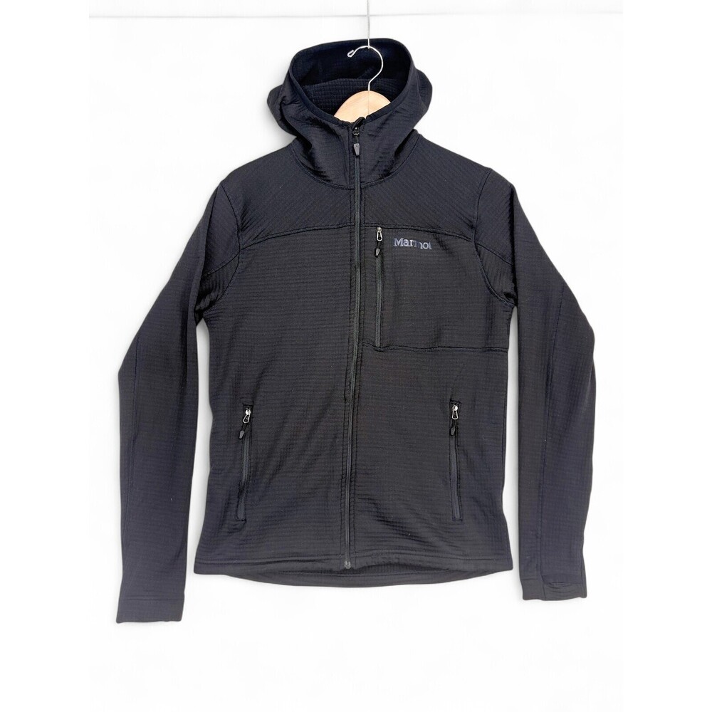 Marmot Women's Black Hooded Full-Zip Fleece Jacket M